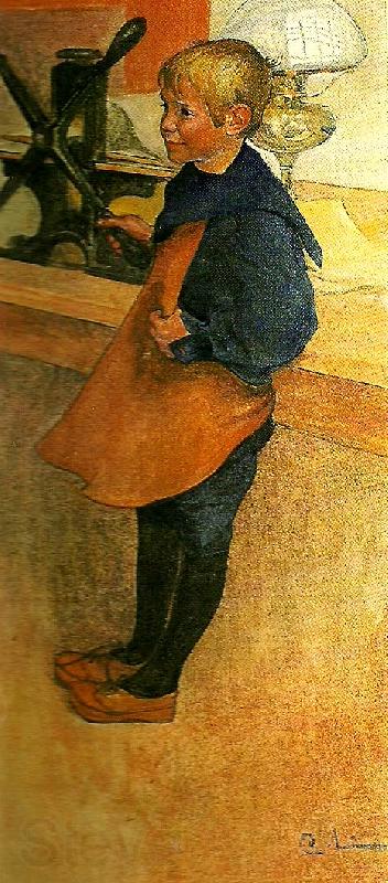 Carl Larsson pontus vid etsningspressen Spain oil painting art